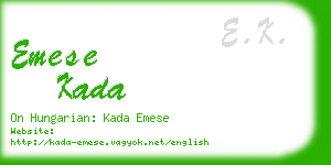 emese kada business card